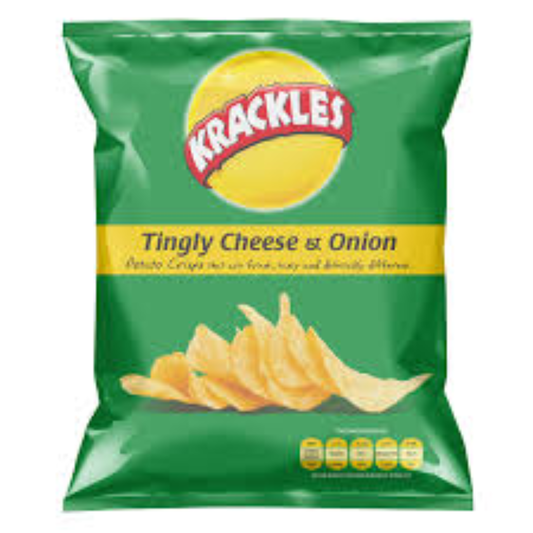 KRACKLES TINGLY CHEESE & ONION 125G